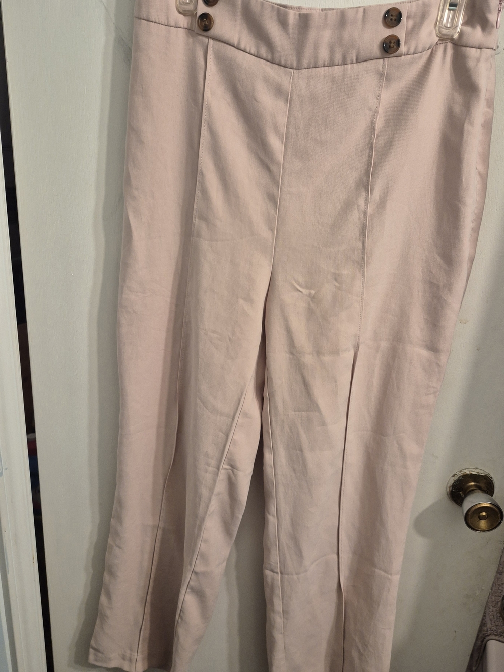 Greylin Blush High-Waist Pleated Trousers